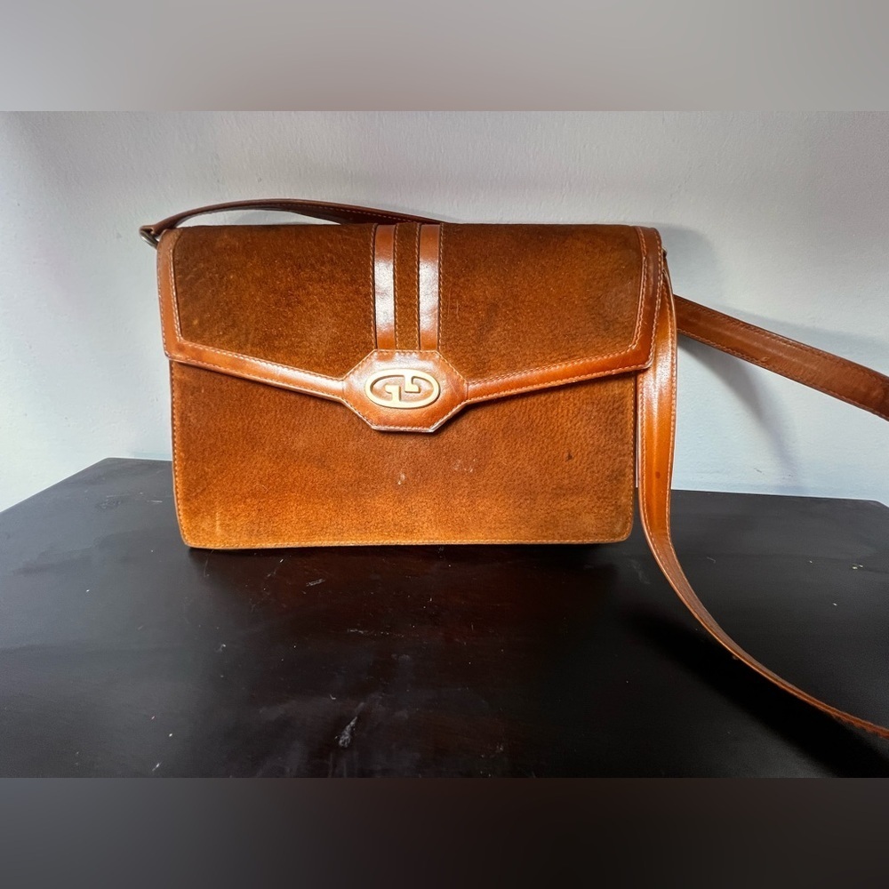 Vintage Gucci 1960s gold hardware Brown Leather Shoulder purse Bag collectible - Picture 7 of 16